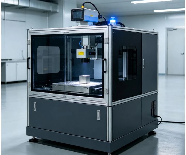 High Speed Enclosed Fiber Laser Marking Machine